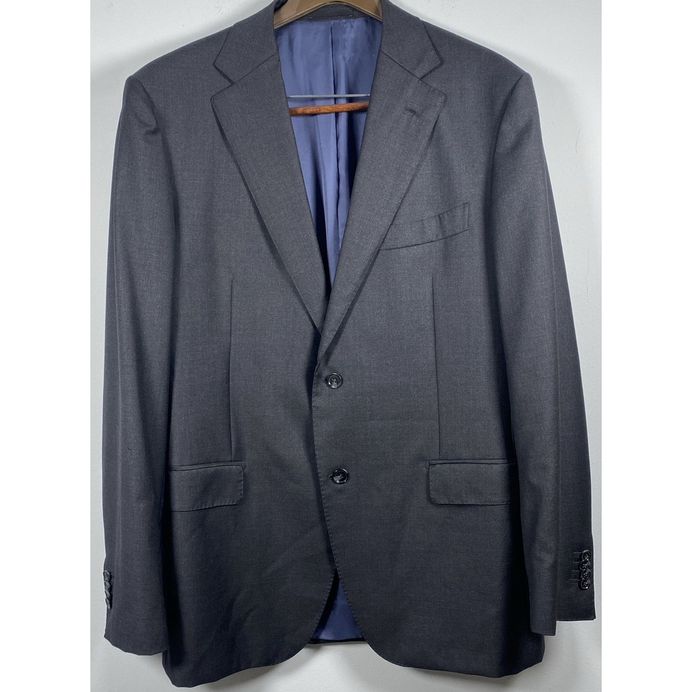 Suitsupply BlueLine Napoli Men's Wool Jacket‎ Blazer 46L Super 110's Vitale Gray